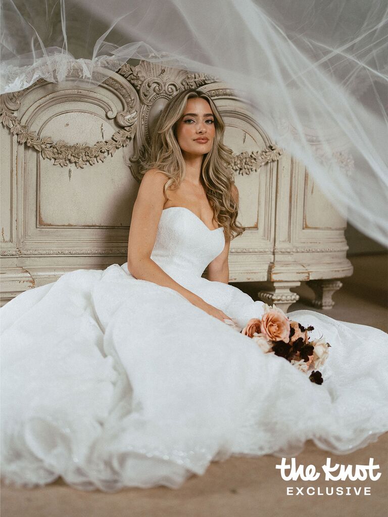 Logan Rae Hill's wedding dress by Pronovias