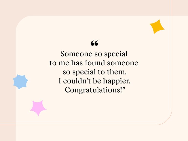 Quote card with engagement wishes to a friend.