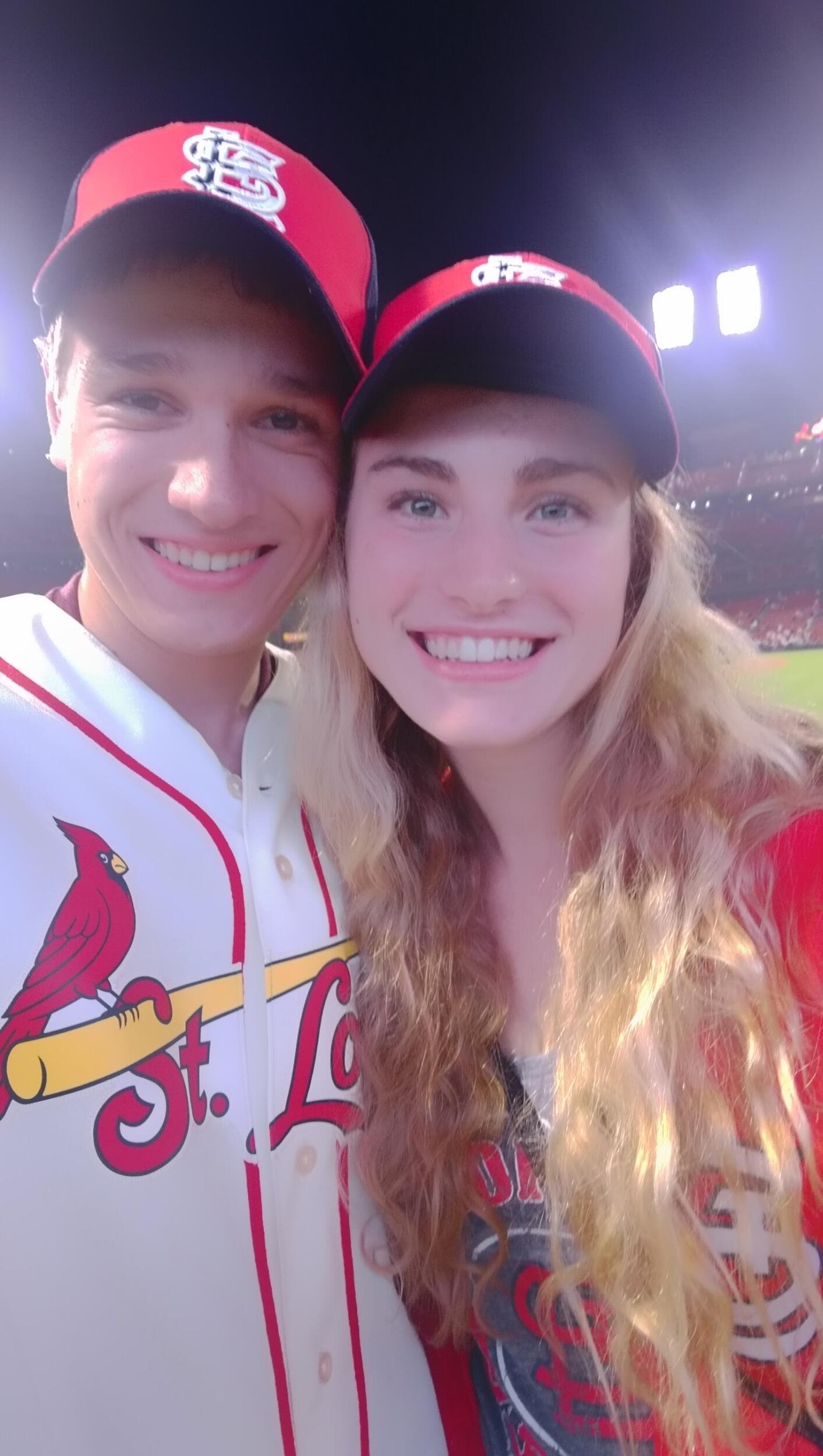 Date night at the Cards game