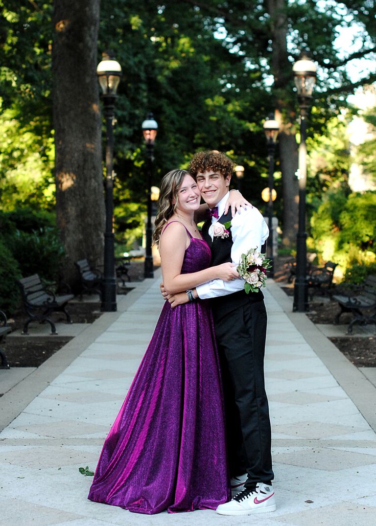 Because of COVID, we also didn't have a prom so we decided to go and get pictures taken since we had both already bought our attire prior to COVID. 