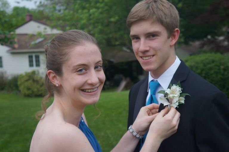 We're high school sweethearts! We met right before our senior year of high school after Sam moved to Maryland with his family. We even went to senior prom together!