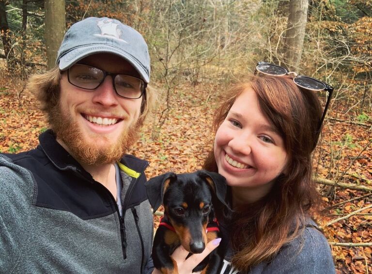 6 months of living together and 2 months with their first fur baby Dexter 