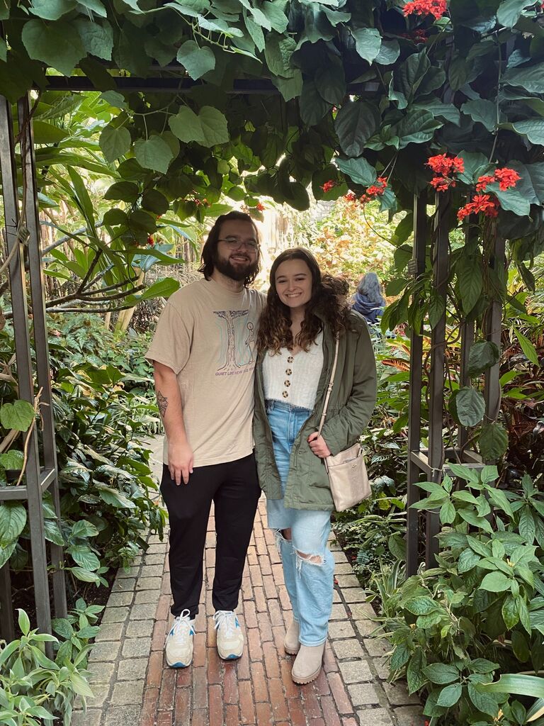 Celebrating our second Christmas together at Longwood Gardens.