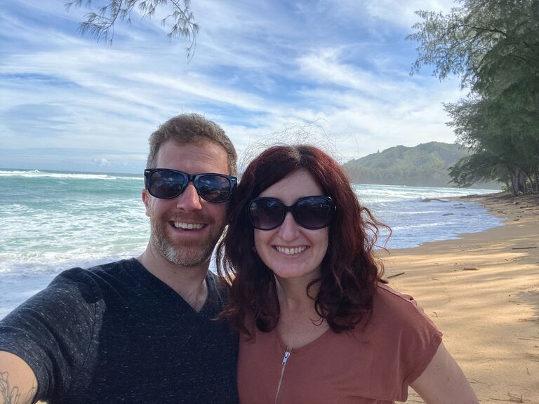 Vacationing in Kaui, Hawai'i with Colin's family. 