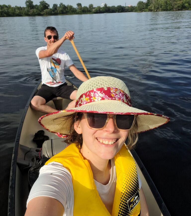 Out in the canoe on the Ottawa River
