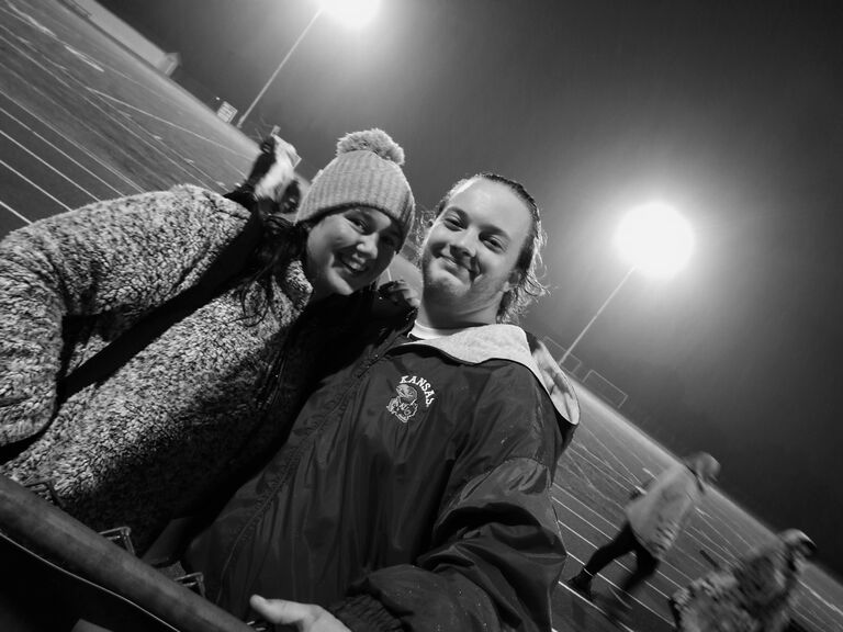 Robert's mom, Jessica, took this photo of us at Robert's Soccer Senior night so it was his last home game of his senior season.