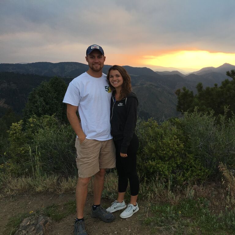Ryan moved to Denver for an internship before our senior year. Mariah went to visit and our relationship became official.  Little did we know that this place would spark not only our love for each other but national parks, too!