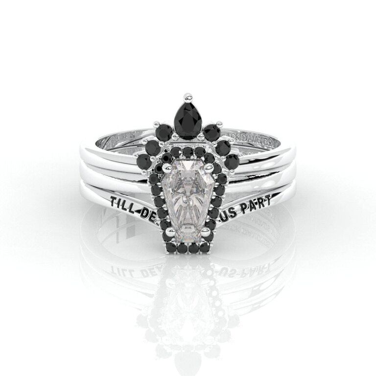 Vintage gothic on sale engagement rings