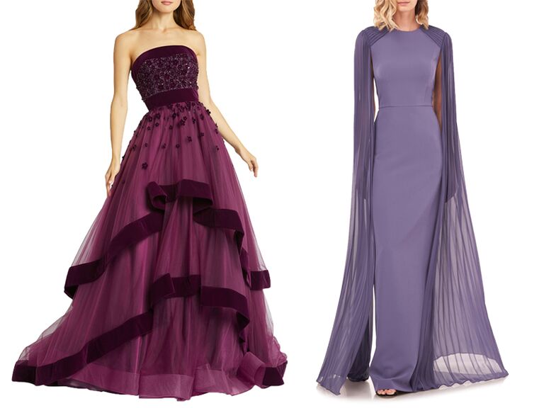 deep purple gown