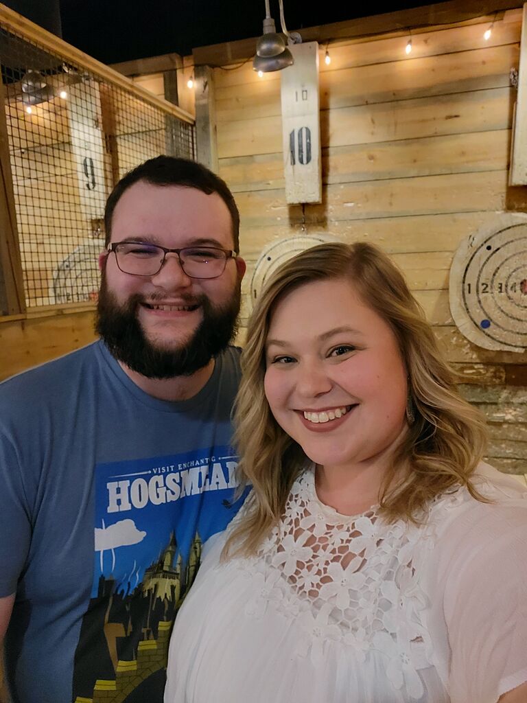 Our first Valentine's Day together complete with axe throwing and drinks at a speak easy.