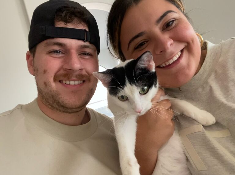 Our first cat, Amoeba!