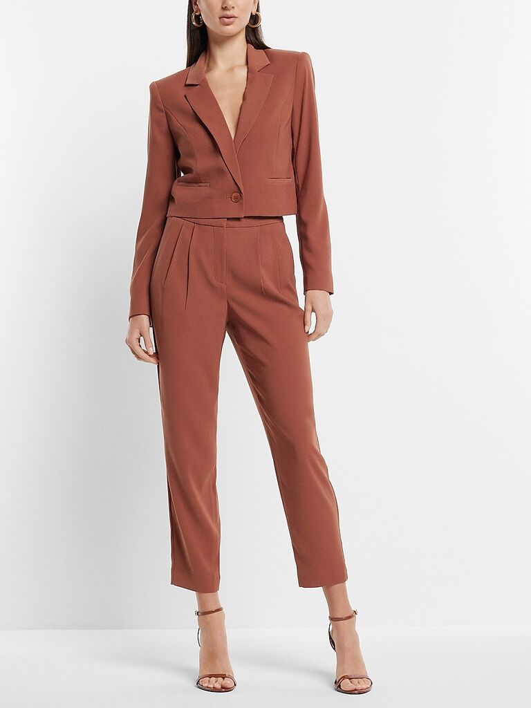 Express pantsuit for a wedding. 