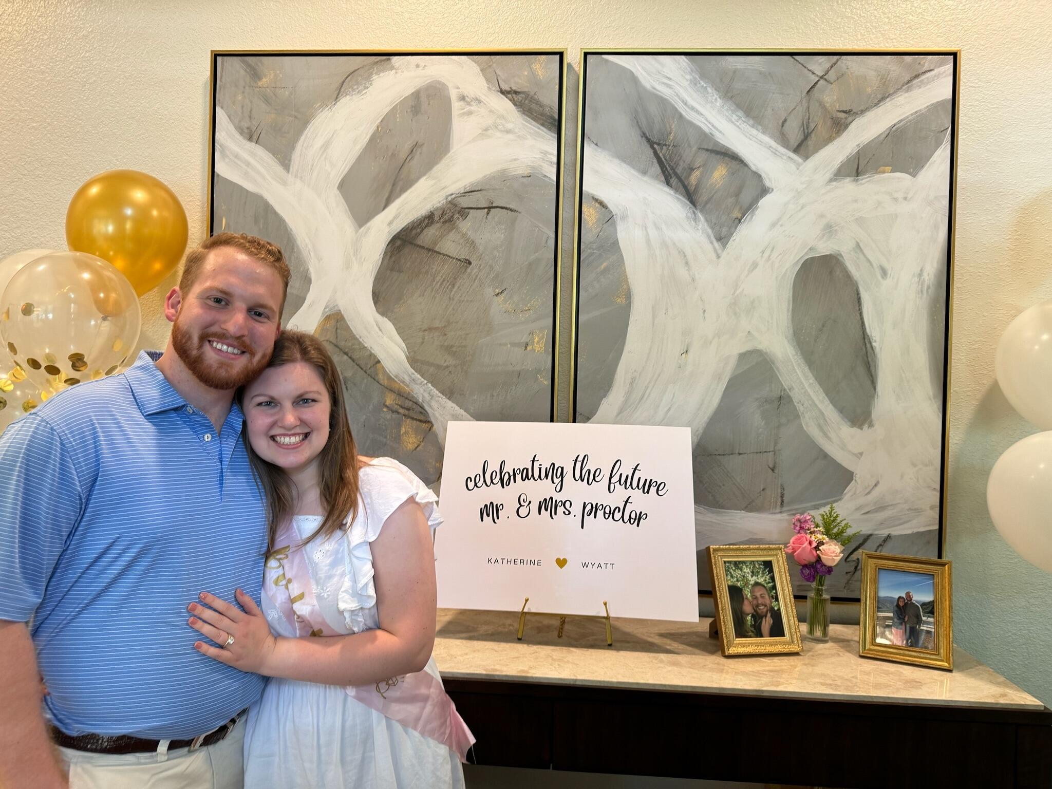 Wyatt surprised Katherine with an engagement party with family & friends!
