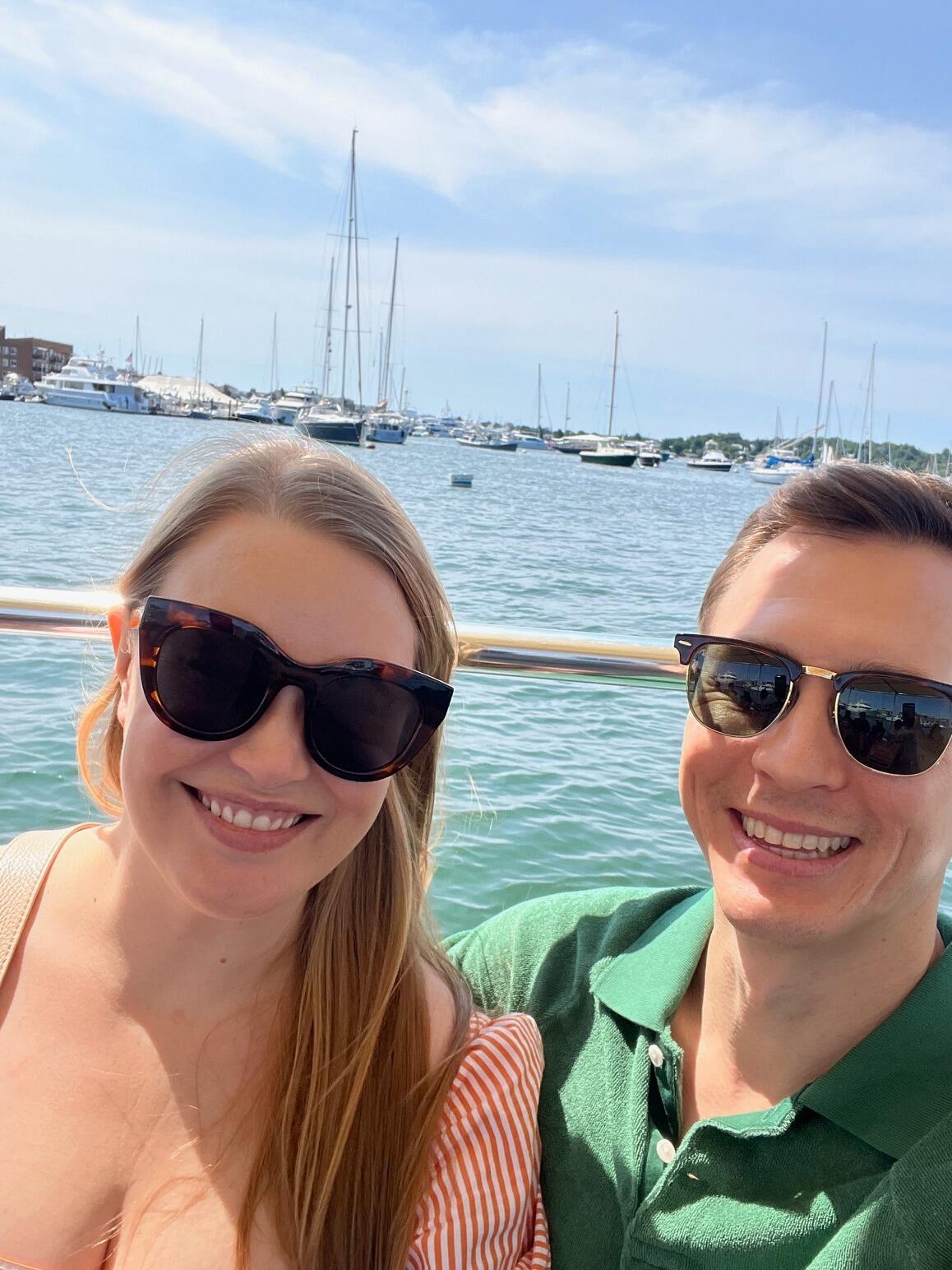 On their 3rd Newport Folk Festival, they sprang for the ferry ride to the fort (it was worth it.) 