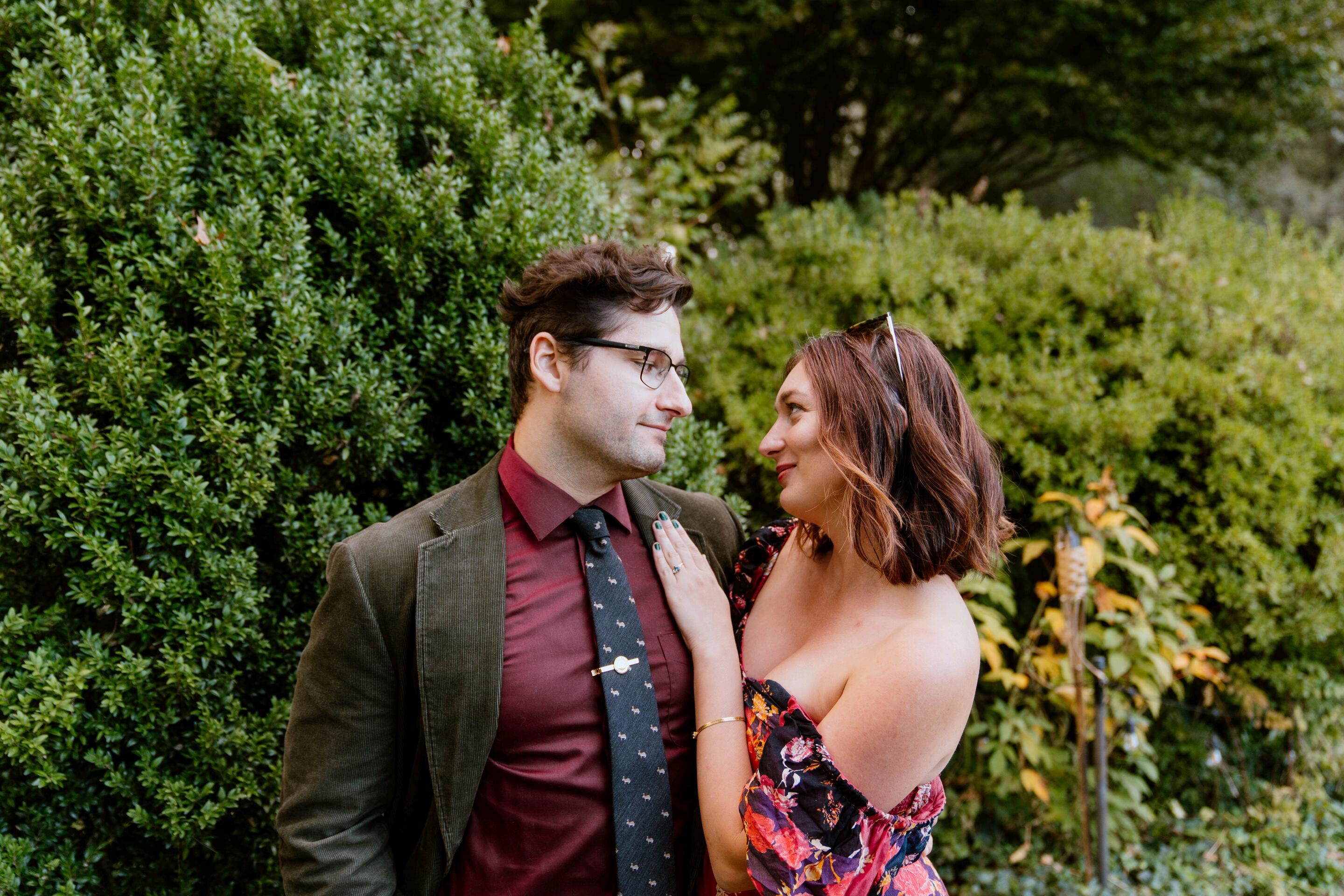 Bridget and Aaron at a fall wedding in Airlie, Virginia.