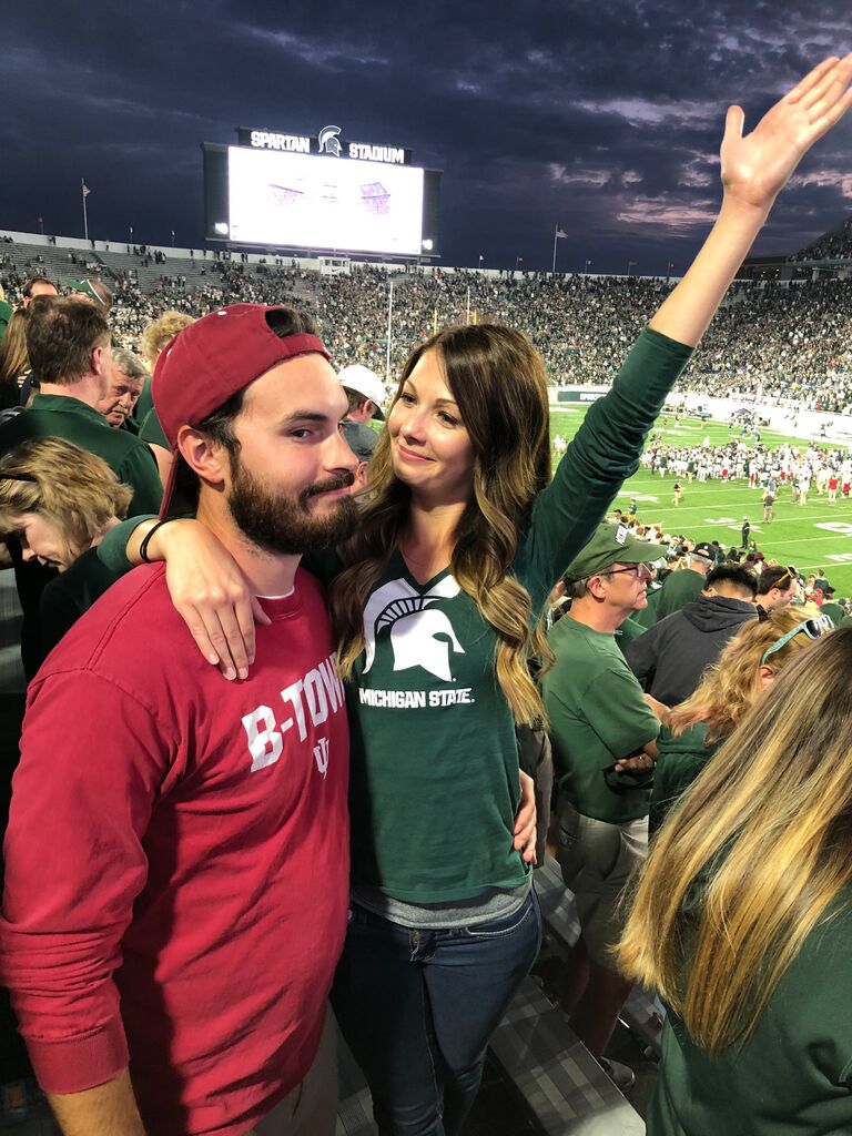 Chris's first time at Spartan Stadium (GO GREEN!) - East Lansing, MI