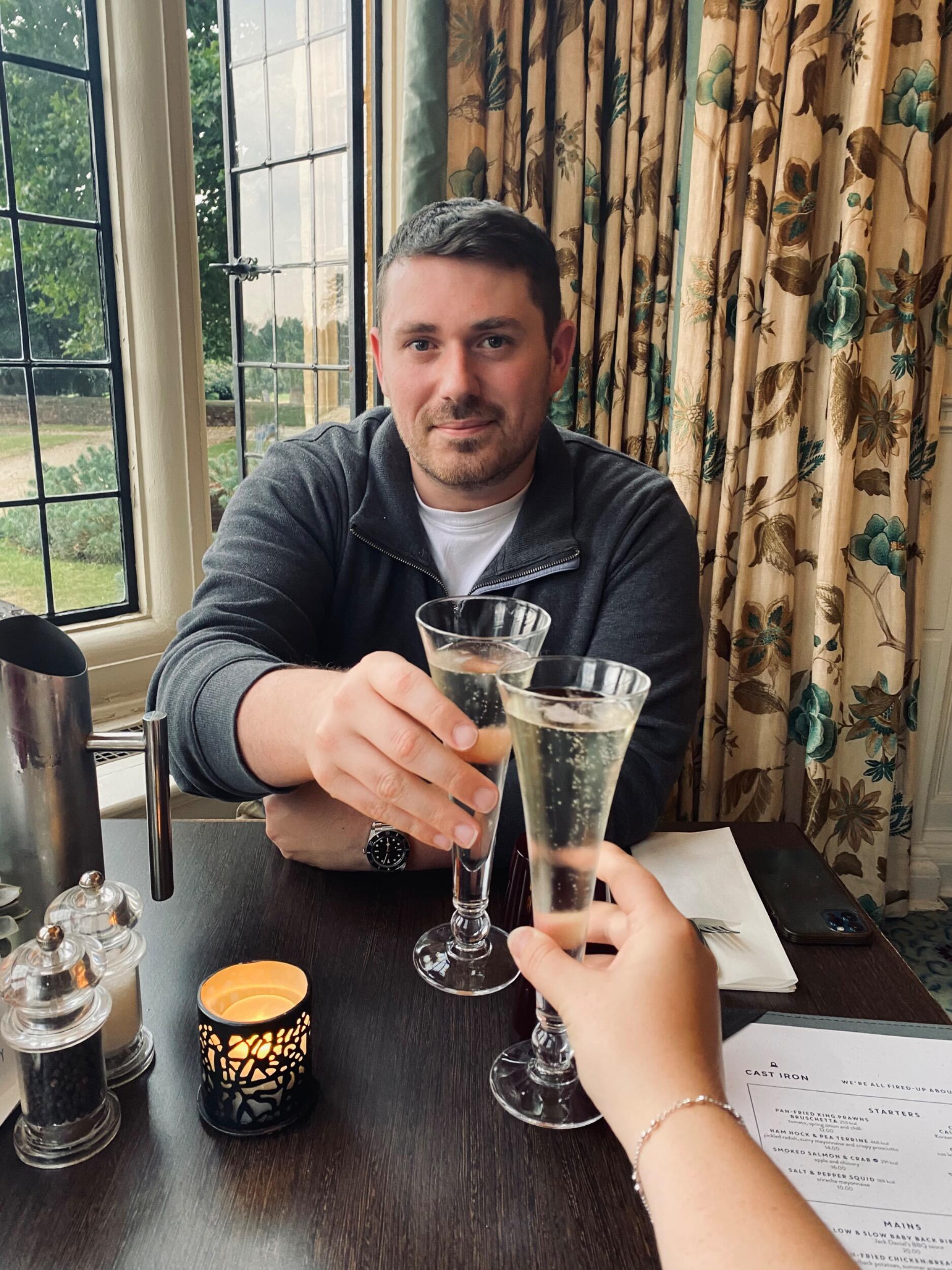 Celebrating our first anniversary with a weekend at Hanbury Manor 🥂