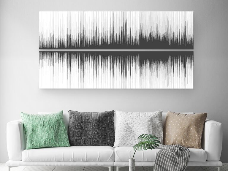 Song sound wave art anniversary gifts for parents