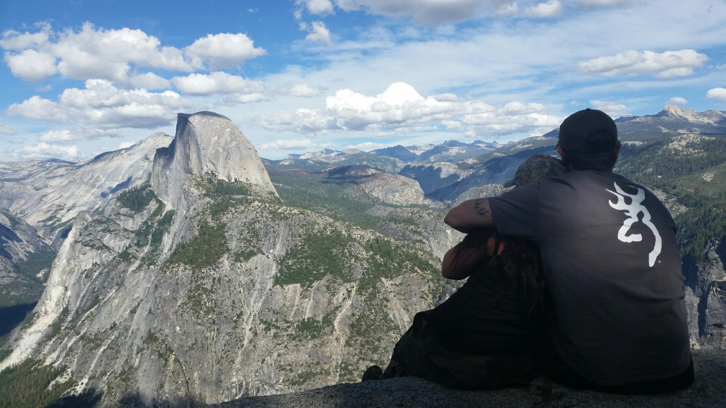 Admiring the view of Half Dome on Ryan's 25th birthday trip to Yosemite.
