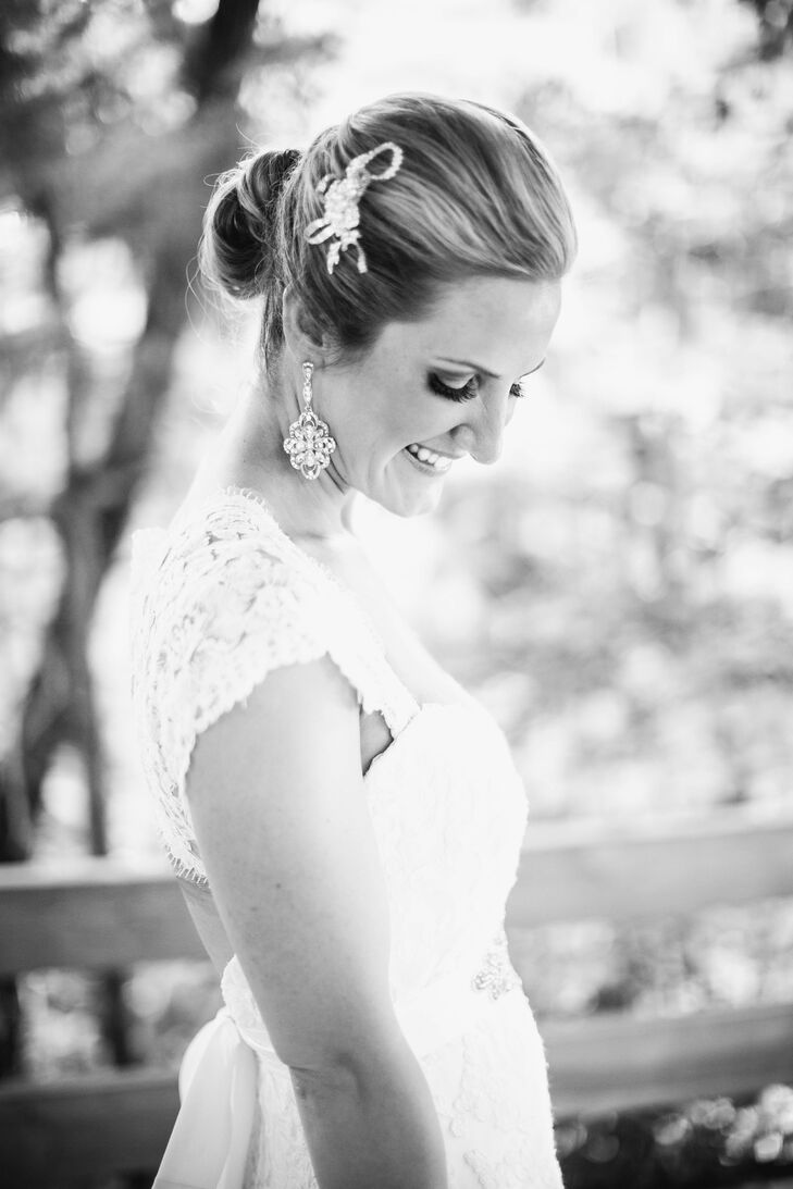 Meredith S Wedding Updo With Hair Clip