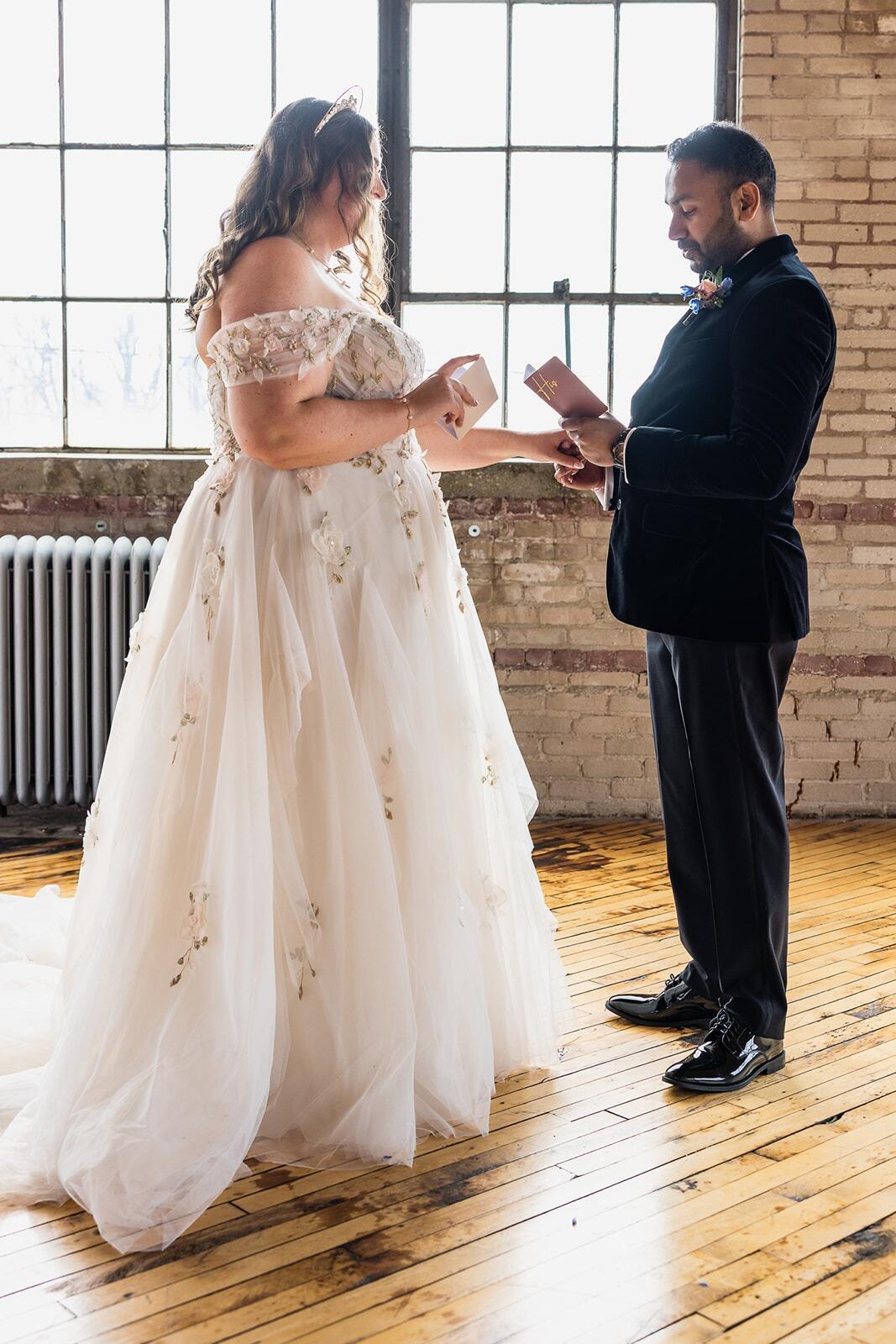 We said our vows in front of family and friends!