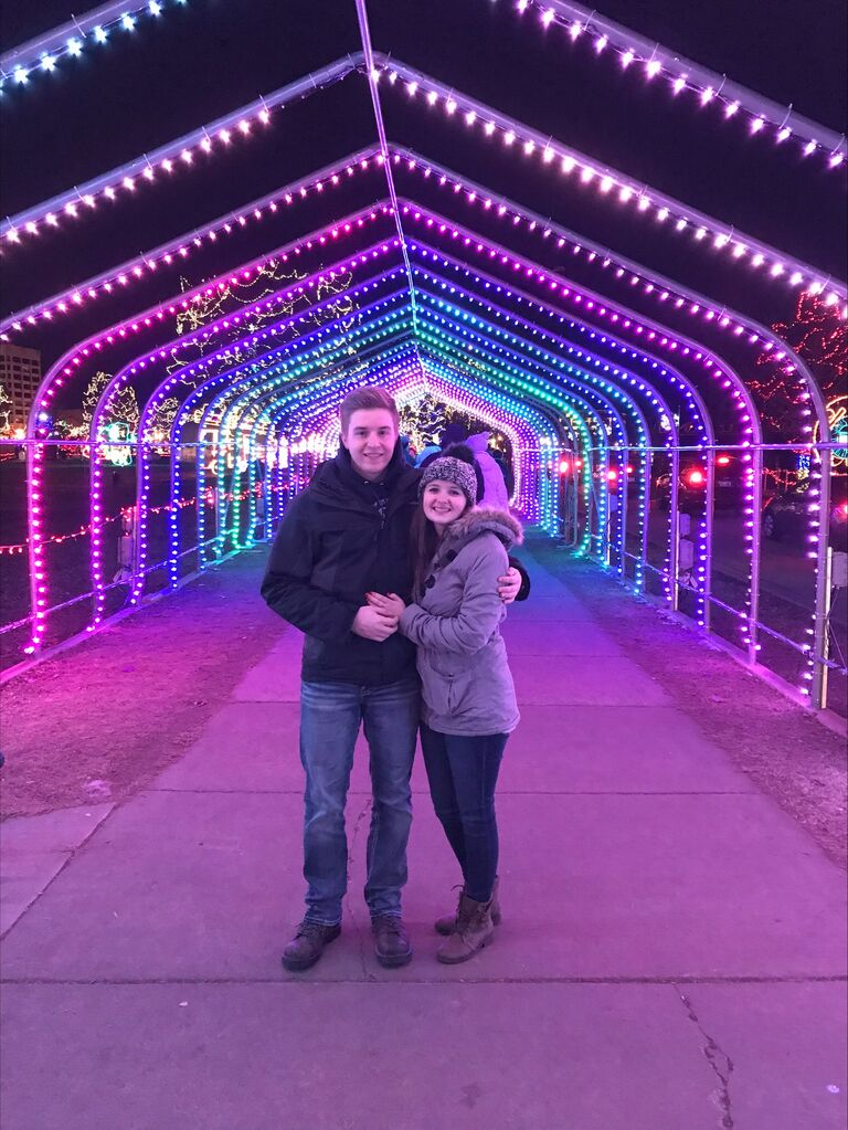 First picture Josh and Grace took together after meeting during their freshman year of college!