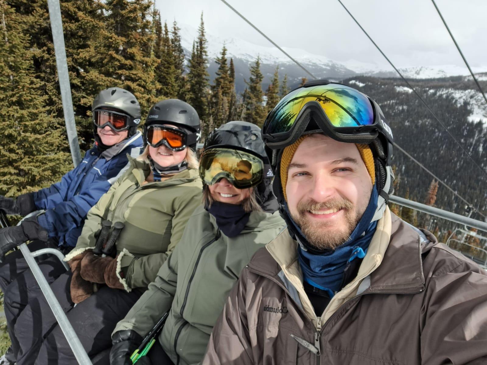 Ski trip with Paul (Jon's Dad) and Kathryn (Emily's Mom) at Sunshine!