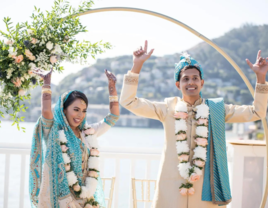 Bride and groom at Indian wedding planned by Events By The Bay Indian wedding planner in the Bay Area