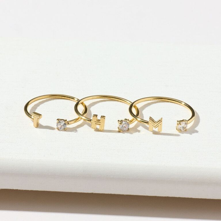 Initial stone ring from Pura Vida