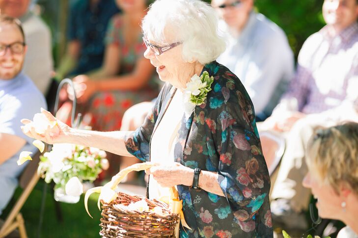 grandmother as flower girl