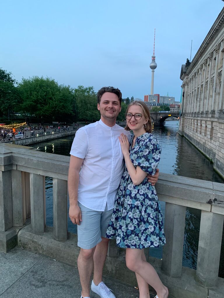 We’re engaged! In Berlin! 