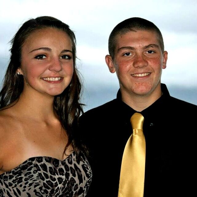 We re-met in high school! Isaac officially asked to be boyfriend and girlfriend in June, 2013.  We started hanging out and talking a few months before. This photo is  from our senior year of high school Homecoming in 2013. Our first dance together!