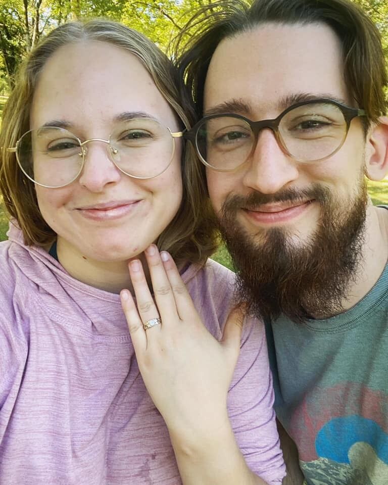 Engaged at Alley Springs Campground.
