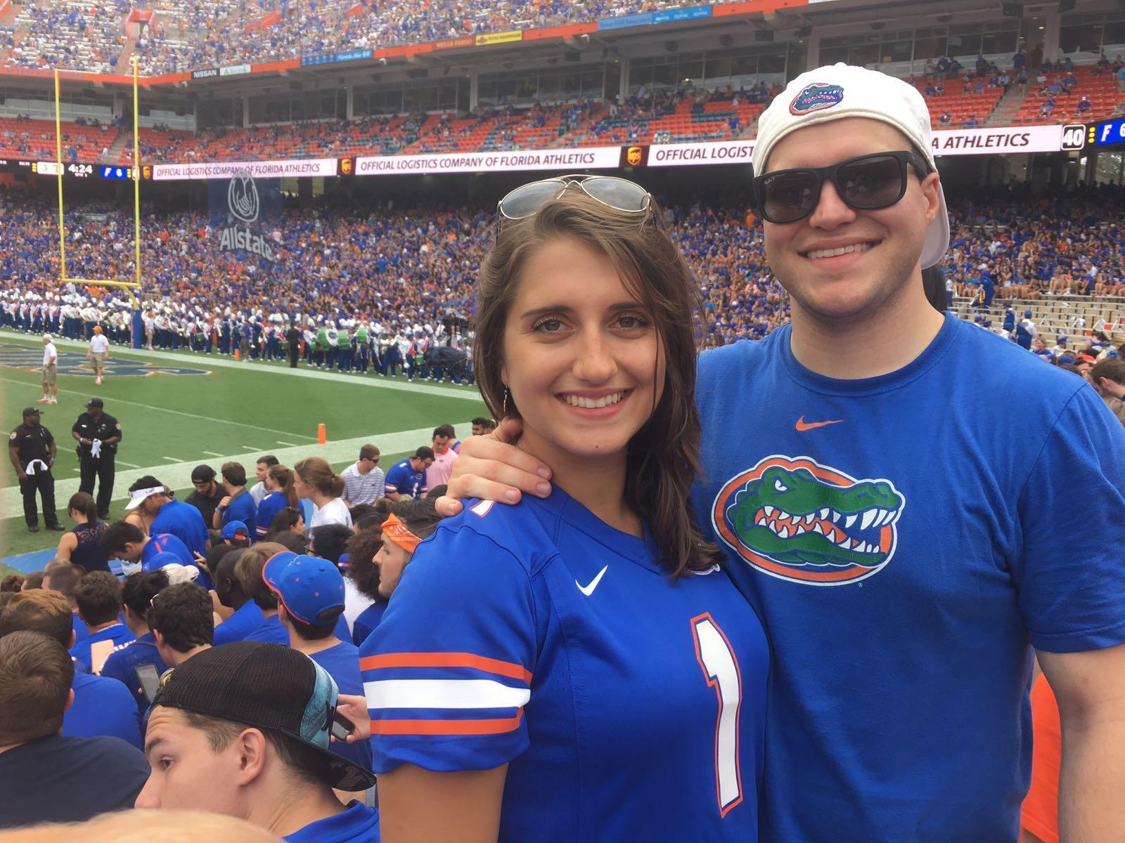 Nick and Marisa's first Gator game together versus Tennessee in The Swamp! 