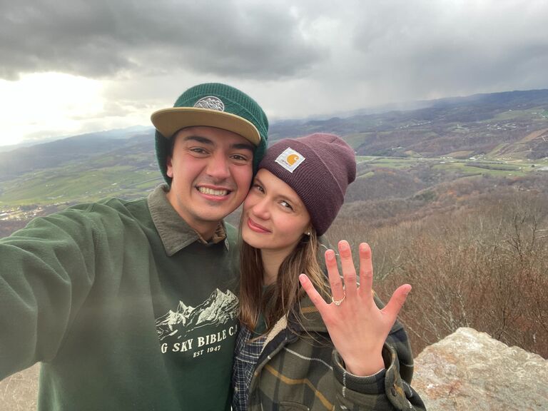 After picking up Timothy from the airport, Molly took him on a hike and an hour later we were engaged!