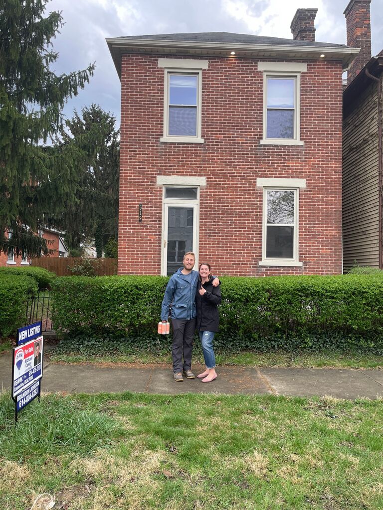 We bought our first house together in German Village, Columbus, OH.