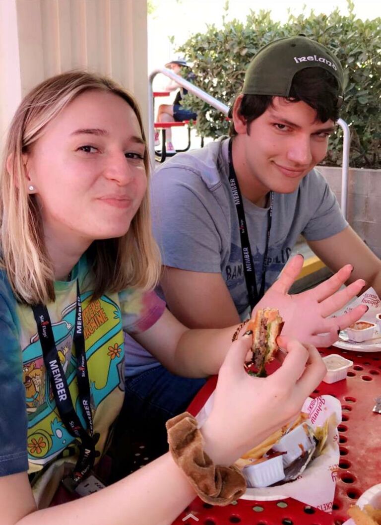 First time at Six Flags together! Nektarios and Skyler both realized that Skyler does indeed enjoy roller coasters after all.