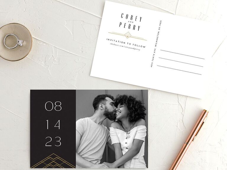 Christmas Wedding Save the Date Cards, Romantic Save The Dates