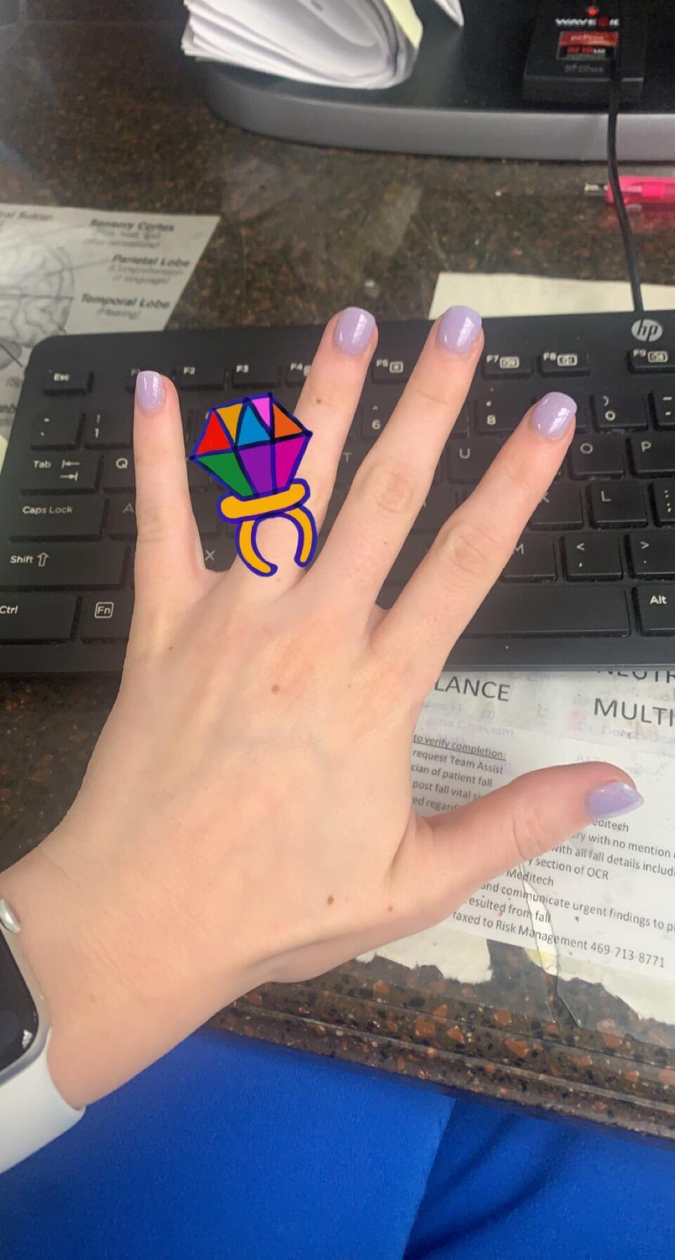 What Ashley sent to her friends after their first date