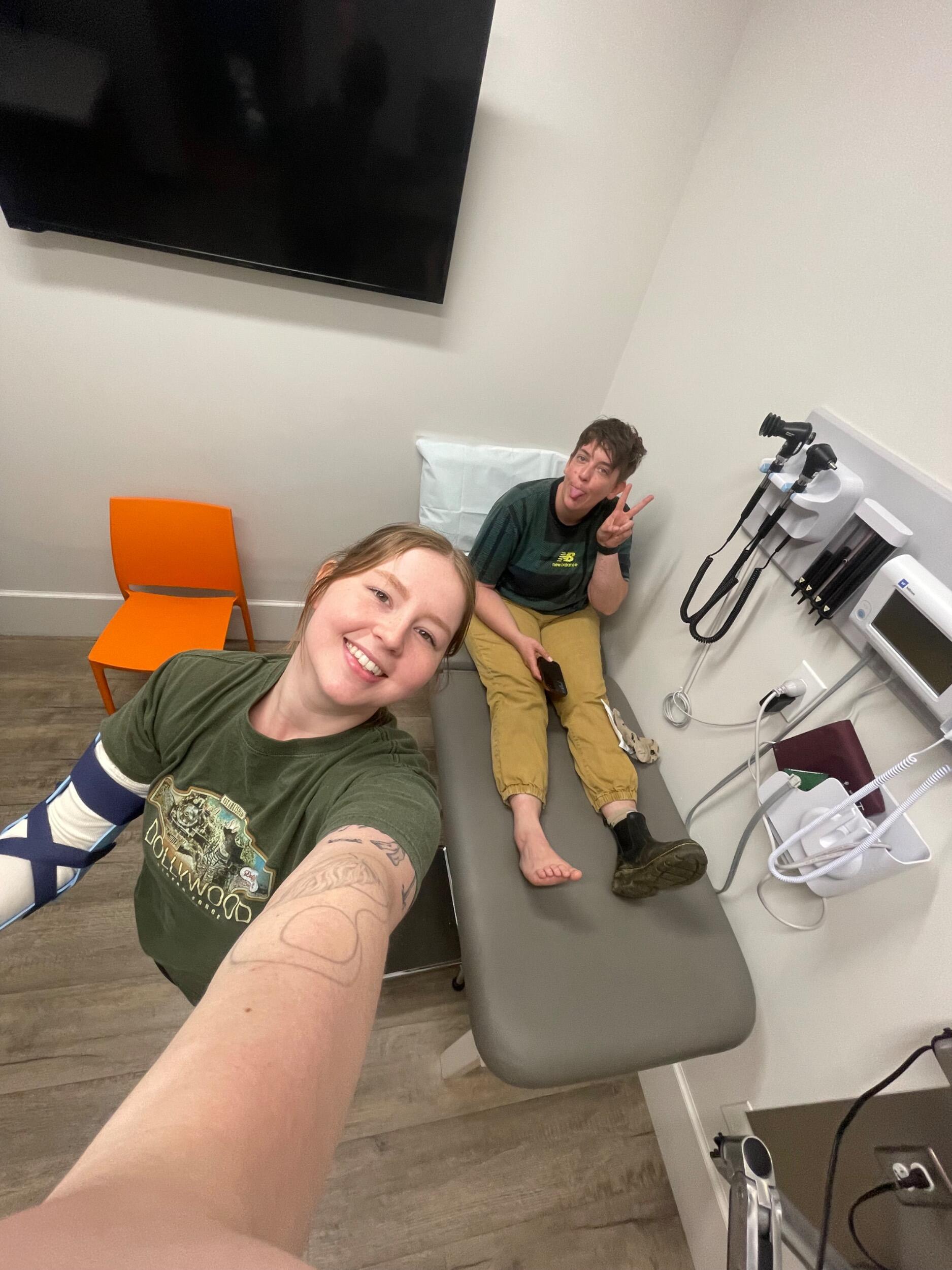 Kari got a bad sprained ankle right after…