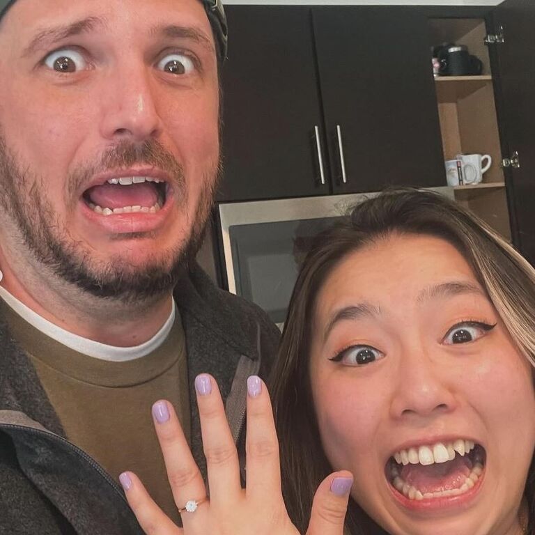 Lan and Andrew are engaged! Andrew proposed in their apartment kitchen on St. Patrick's Day Weekend.