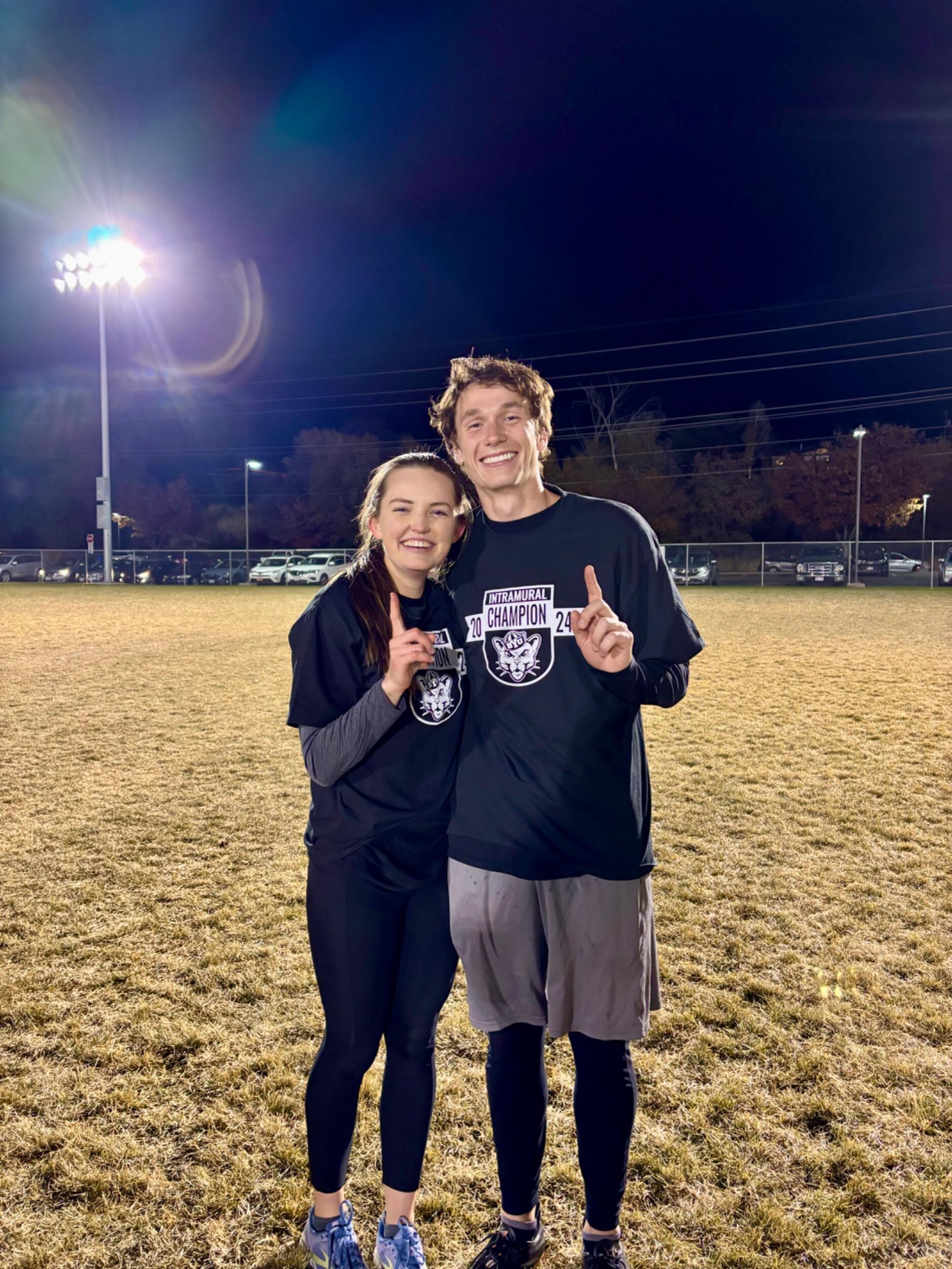 Intramural ultimate frisbee champions!