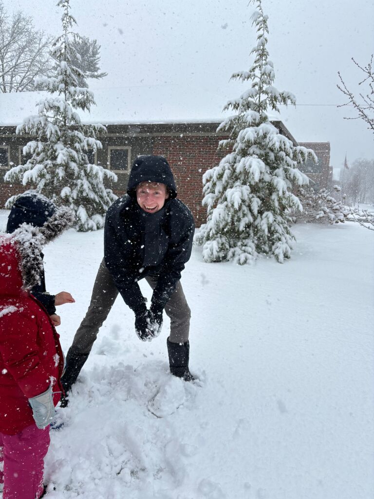 This is the Snow Day!  -- one of our favorite memories together. 

We both committed to watching professors' kids together during the Scholarship Weekend on campus. 

Then that night Belle asked Drew if they were just "hanging out" to which he responded, "Sure, if that is what you want." Belle clarified that was NOT what she wanted and the two defined the relationship.