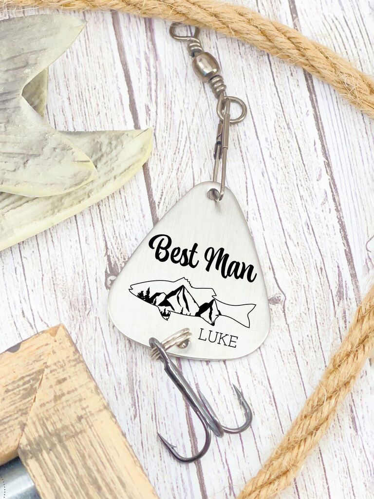Best Man Fishing Lure Personalized Wedding Gift for Best Man