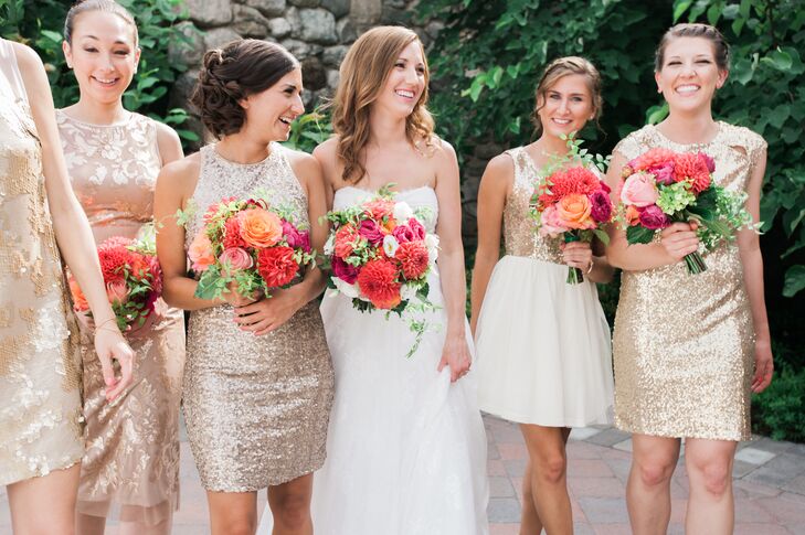 gold sequin bridesmaid