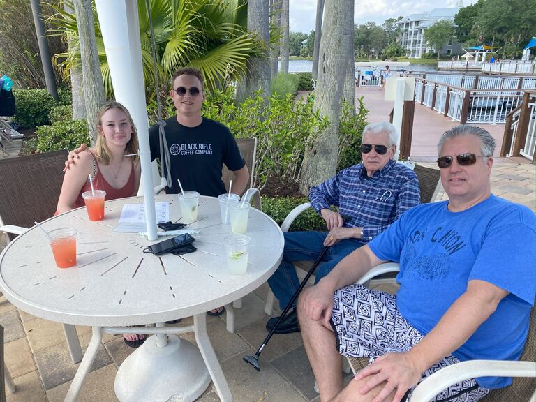 While visiting Grandpa Hugh in Orlando with Dan and Donna, the bunch made a valiant effort at Family Feud, kayaked around the lake, and ate great food!  