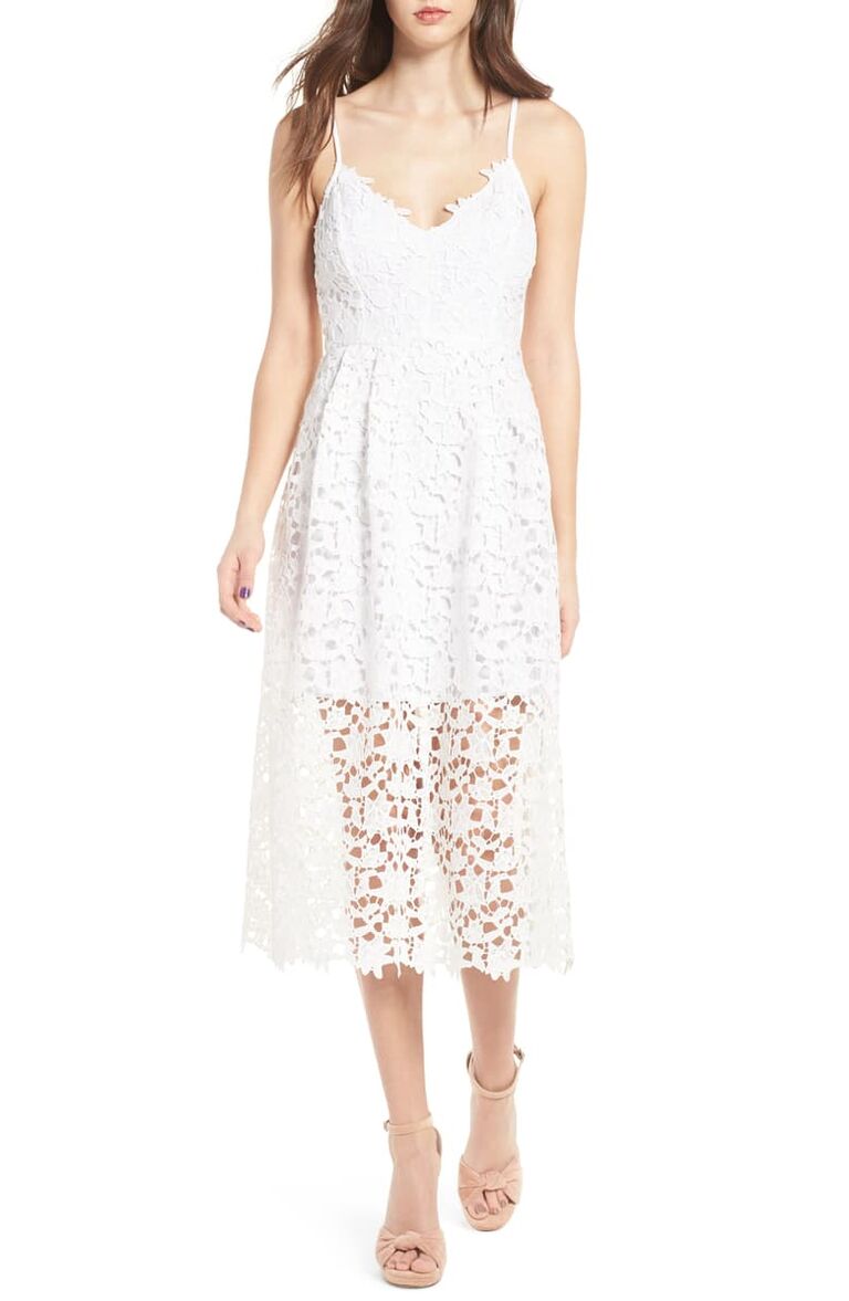 white plus size bachelorette dress
