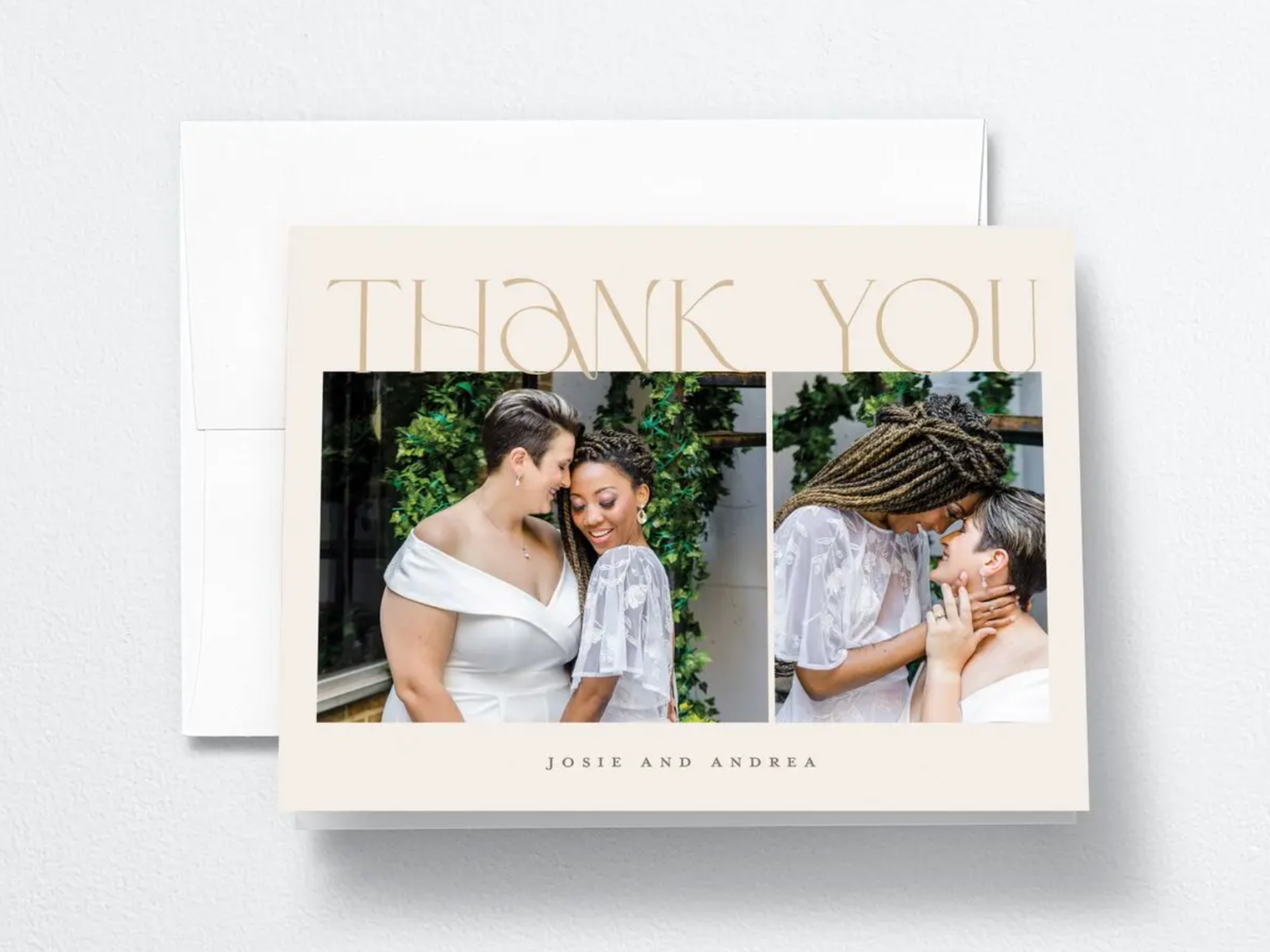 Pink Eclectic Adornment Wedding Thank You Cards