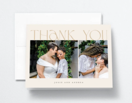 Pink Eclectic Adornment Wedding Thank You Cards
