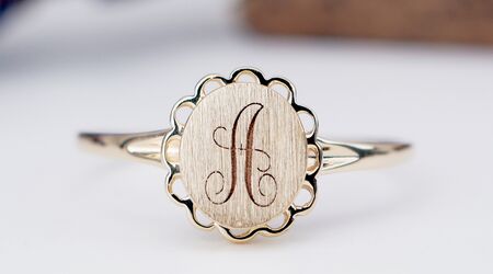 Fine Monogram Jewelry by Basch & Co. - Gold, Diamond & Silver Monogram Rings